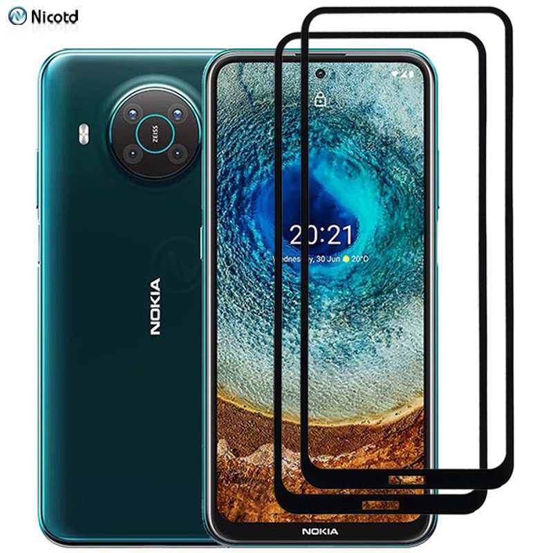 คลุมทั้งหมดป้องกันหน้าจอกระจกสําหรับ Nokia X20 เต็มกาวกระจกนิรภัยป้องกันหน้าจอสําหรับ Nokia x 20