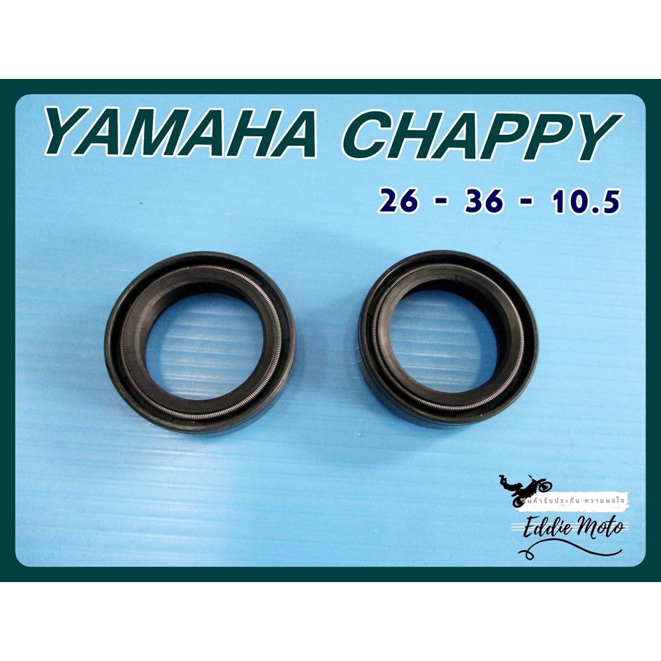 YAMAHA CHAPPY -- SEAL SHOCK (26-36 -10.5) // ซีลโช๊ค เบอร์ 26-36-10.5 "สีดำ"