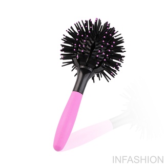 Round Ball Comb Brush Drying Curling Hairbrush Massaging Styling Plastic Portable Travel Multifunctionalinfashion