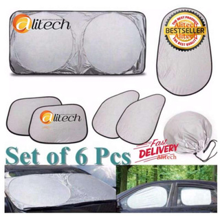 iremax ม่านรถยนต์ ม่านบังแดดกระจก (กันรังสี UV 98%) 4 ด้านเต็มคัน - จำนวน 6 ชิ้น