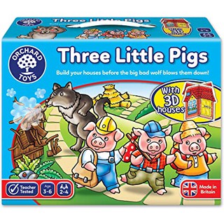 ORCHARD TOYS, Three Little Pigs บอร์ดเกมส์เด็ก สำหรับครอบครัว ฝึกนับเลข ลิขสิทธิ์แท้ นำเข้าจากอังกฤษ ของเล่นเด็ก 3-6 ปี