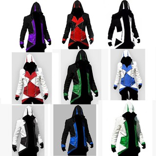 🌸Halloween Christmas Cosplay Conner Jacket Hooded Costume Assassins Creed Medieval Palace Retro Tuxedo