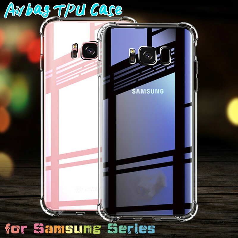 Samsung Galaxy S10/S9/S8 Plus/S7 Edge/M10/M20/Note 8/9/A7/A6/A8 Plus/J4/J6 Plus Airbag Shockproof TPU Silicone Case