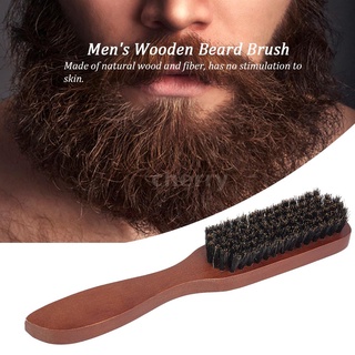 C&amp;R Mens Beard Brush Wooden Mustache Comb Male Shaving Brush Multifunctional Facial Hair Brush