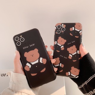 เคสไอโฟน เคสซิลิโคน 11 promax iPhone case เคสนิ่ม เนื้อซิลิโคน for iPhone X XS MAX XR  7+ 8PLUS full Slow bear เดี่ยว TP