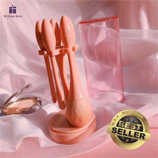 แปรงแต่งหน้า ปัดแก้ม เซ็ตแปรงแต่งหน้า 5 ชิ้น สีชมพู Make up Brush set ขนนิ่ม ไม่บาดผิว