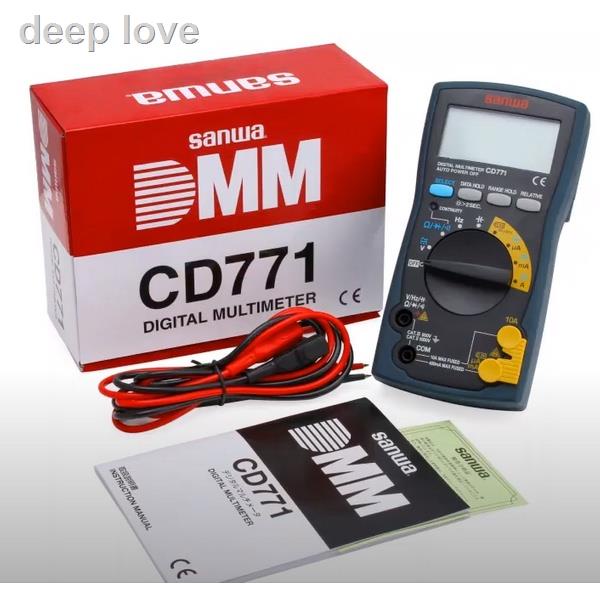 ✓❖✖Sanwa digital Multimeter CD771 ของแท้ 100% ดิจิตอลมัลติมิเตอร์ แม่นยำ จอมีไฟส่องสว่าง  onebanmorราคาต่ำสุด