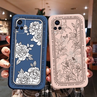 เคสโทรศัพท์มือถือ ขอบสี่เหลี่ยม ลายดอกไม้ สําหรับ VIVO T1X Y02S Y21 Y15A Y15S Y33S Y21T Y11S Y12S Y21A Y1S Y91C Y01