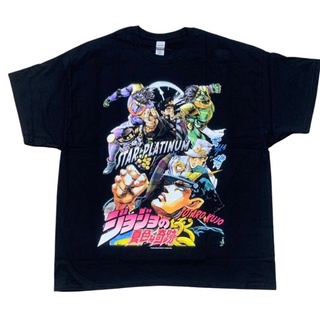 เสื้อยืดผ้าฝ้ายพิมพ์ลายแฟชั่น BOOTLEG MANIA JOJO STAR PLATINUM TEE