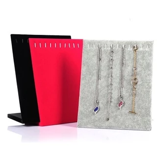 ถาดLตั้งโชว์สร้อยต่างๆ 12ตะขอ(พร้อมส่ง)