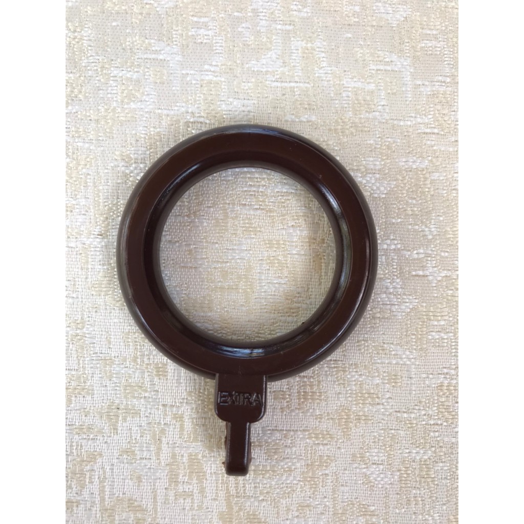 อุปกรณ์ ตกแต่งบ้าน ห่วงผ้าม่าน #ม่านจีบ   สีน้ำตาลเข้ม 1 ชุด (มี 20 ตัว) ผลิตในไทย สำหรับม่านจีบ ราคาถูก