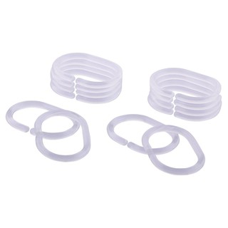 ราวม่านและอุปกรณ์ ห่วงม่านห้องน้ำ ZIM HK-03 ใส ม่านห้องน้ำ ห้องน้ำ SHOWER CURTAIN HOOK ZIM HK-03 CL