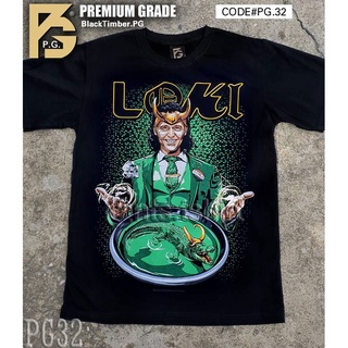 PG 32 Alligator Loki Crocodie โลกิจระเข้ movie สกรีนแน่น ไม่หลุดร่อน ผ้าหนานุ่ม ไม่หดไม่ย้วย Black Timber S M L XL XXL