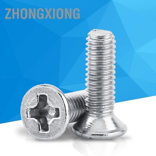 Zhongxiong หัวสกรูสแตนเลส 9 แบบ M3 Ss304 100 ชิ้น / ถุง