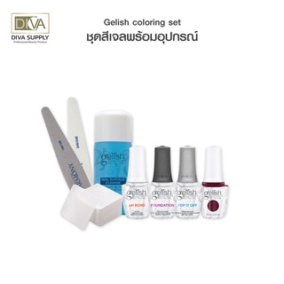 Gelish Coloring set.ชุดน้ำยาทาสีเจลพร้อมสี และอุปกรณ์ที่ช่างมืออาชีพเลือกใช้