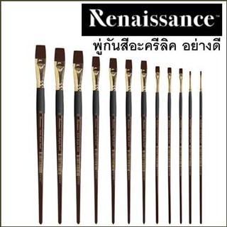 ราคาพู่กัน อย่างดี สำหรับ สีอะคริลิค ตรา Renaissance ทุกเบอร์