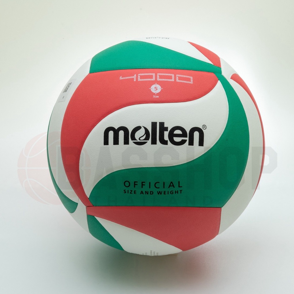 [สินค้า Molten แท้ 100%] ลูกวอลเล่ย์ Molten V5M4000 size 5 หนัง PU คุณภาพหนังนิ่มเป็นพิเศษ ของแท้ (%)
