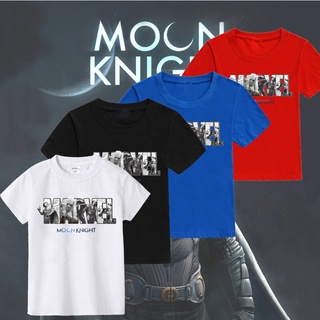 เสื้อยืด Marvel Moon Knight Shirts Kids Boys Cool Character Tshirt Short Sleeve T-Shirt  T Shirtsเสื้อยืด เสือยืดผู้ชาย