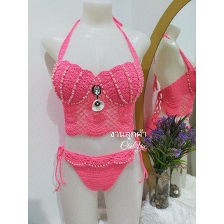 บิกินี่ถัก bikini crochet บราถัก งานถักมือสวยๆ รับถักงานตามแบบนะค่ะ👙🌴