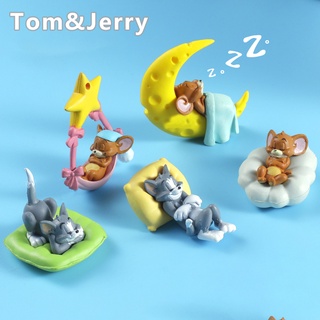 ตุ๊กตาฟิกเกอร์ Tom and Jerry Pvc เหมาะกับของขวัญคริสต์มาส ของเล่นสําหรับเด็ก จํานวน 5 ชิ้น