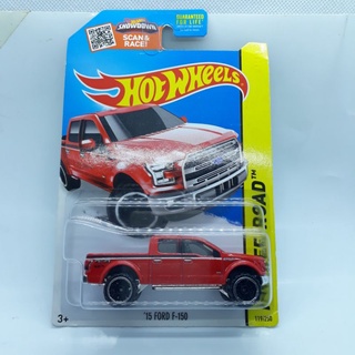 รถเหล็ก Hotwheels 15 FORD F-150 สีแดง (ib21)