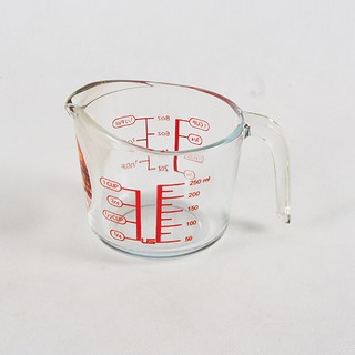 US ถ้วยตวงแก้วพิมพ์สเกล ขนาด 250 ml. (8 oz.)  Measuring jug รุ่น MSG-08