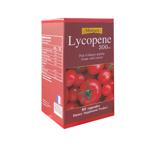 Morgen Lycopene 300 MG 90 เม็ด ( 1 กระปุก ) Exp. 05/2024 (มะเขือเทศสกัดเข้มข้น)