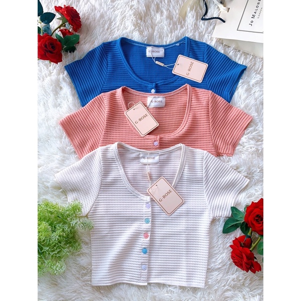 เสื้อครอปงานป้ายg-rose