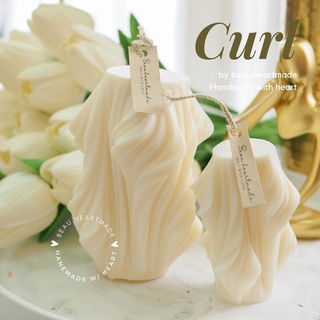 เทียนหอมทรง Curl (2 ขนาด) สวยมากกกก เทียนหอมตกแต่งบ้าน ไร้ควัน ไม่ผสมพาราฟิน เทียนหอมไขถั่วเหลือง เทียนหอมของขวัญ เทียน