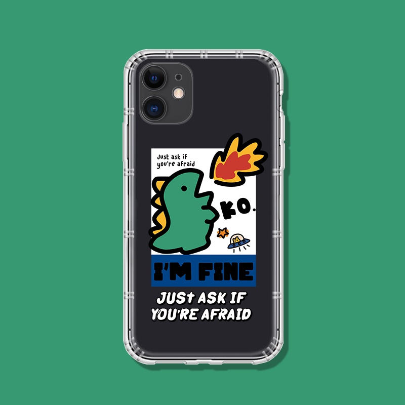 เคสโทรศัพท์มือถือ ลายไดโนเสาร์น้อยน่ารัก สําหรับ Iphone 6S 7 8 Plus 13 14 15 Pro Max 12 Mini 11 Pro Xs Max Se2 13Mini