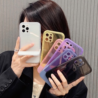 เคสใส ตั้งได้ เคสสำหรับ IPhone 13 12 11 Pro Max 12 Pro Max 11 Pro 7 8 Plus X XR XS Max เคสนิ่ม มีขาตั้ง เคสกันกระแทก