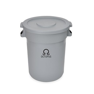 MW-08 ถังขยะใหญ่ ฝาเรียบ 80 ลิตร Octopus MW-08 Trash Can, 80 liter Smooth Lid Octopus