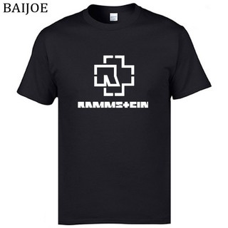 เสื้อยืดผ้าฝ้ายแขนสั้นพิมพ์ลาย baijoe rammstein สําหรับผู้ชาย