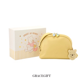 [พร้อมส่ง] Disney x Gracegift กระเป๋า Pooh acrylic charm dome satchel bag - สีเหลือง