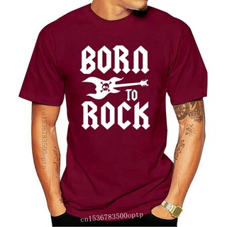 เสื้อยืดแขนสั้น พิมพ์ลาย Born To Rock Hardrock Heavy Metal สไตล์คลาสสิก ไม่ซ้ําใคร สําหรับผู้ชายวัยกลางคน 774768Size S-5