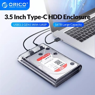 ORICO (3139C3-EU/US Plug ) Transparent HDD Enclosure Case for 2.5 3.5 HDD SSD SATA to USB 3.1 Type C