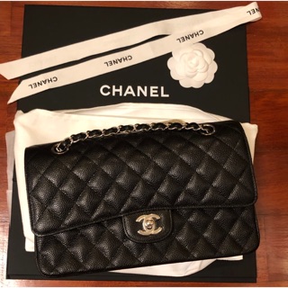 New Chanel Classic 10” caviar SHW Holo29