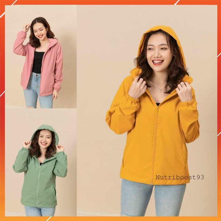 เสื้อกันลมผู้หญิง2ชั้นผ้าเคลือบสีเงินกันลมและกันน้ํารุ่นใหม่2022