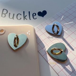 buckle โทรศัพท์ รูปหัวใจ สีเงิน สีทอง