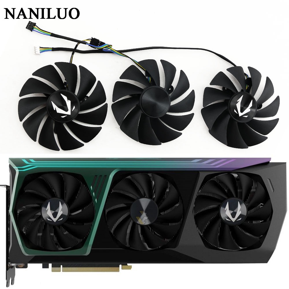 พัดลมการ์ดกราฟิก GA92S2U 4Pin Cooler พัดลมเปลี่ยน RTX3080 สําหรับ ZOTAC GeForce RTX 3070 3080 Ti 309