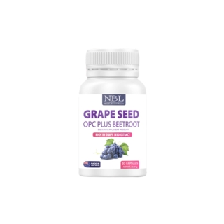 NBL Grape Seed OPC Plus Beetroot (30 Capsules) - เกรป ซีด โอพีซีพลัส บีทรูต