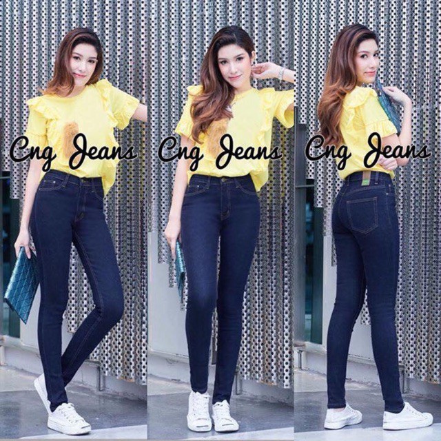 Jean🎉 Skinny เนื้อดีใส่สายไม่อึดอัด 🎉New กางเกงยีนส์