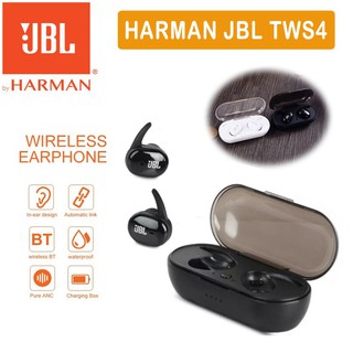 หูฟัง Bluetooth แท้ JBL HARMAN TWS4 Bluetooth earphone ชุดหูฟังไร้สายบลูทูธ