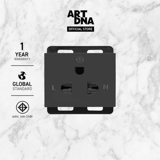 ART DNA SINGLE 3 PIN SOCKET รุ่น A Type ปลั๊กเดี่ยว 3 pin สีเทา สีขาว สีทอง