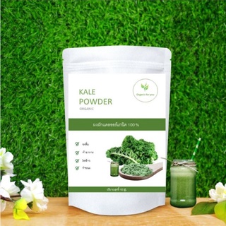 ผงผักเคล ออร์แกนิค (Organic Kale Powder) เข้มข้น 100% ราชินีผักใบเขียว ซุปเปอร์ฟู้ด แห่งผักใบเขียว 100 กรัม