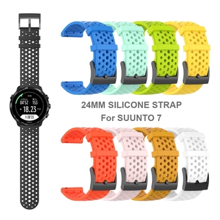 24mm  Silicone Sport Band For Suunto 7 smart watch Wrist Strap Watchband Replaceable Accessories