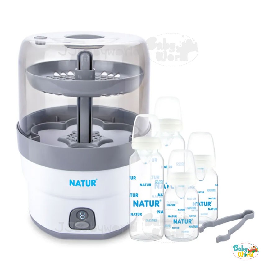 เครื่องนึ่ง ขวดนม รุ่น 8 นาที Natur เนเจอร์ รับประกัน 2 ปี หม้อนึ่ง SZ - 2