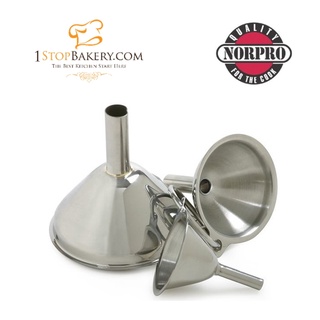 Norpro 252 S/S FUNNELS, SET OF 3/กรวย 3 ขนาด