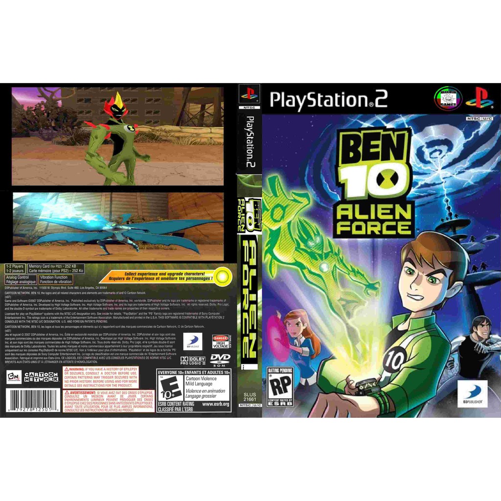 แผ่นเกมส์ PS2 (รับประกัน)Ben 10 Alien Force