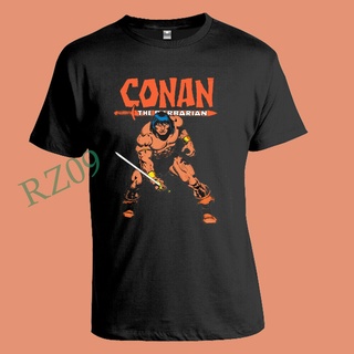 เสื้อยืดฤดูร้อนhotเสื้อยืด พิมพ์ลาย Conan The ian Movie Tv Show สีดํา สําหรับผู้ชายS-3XL